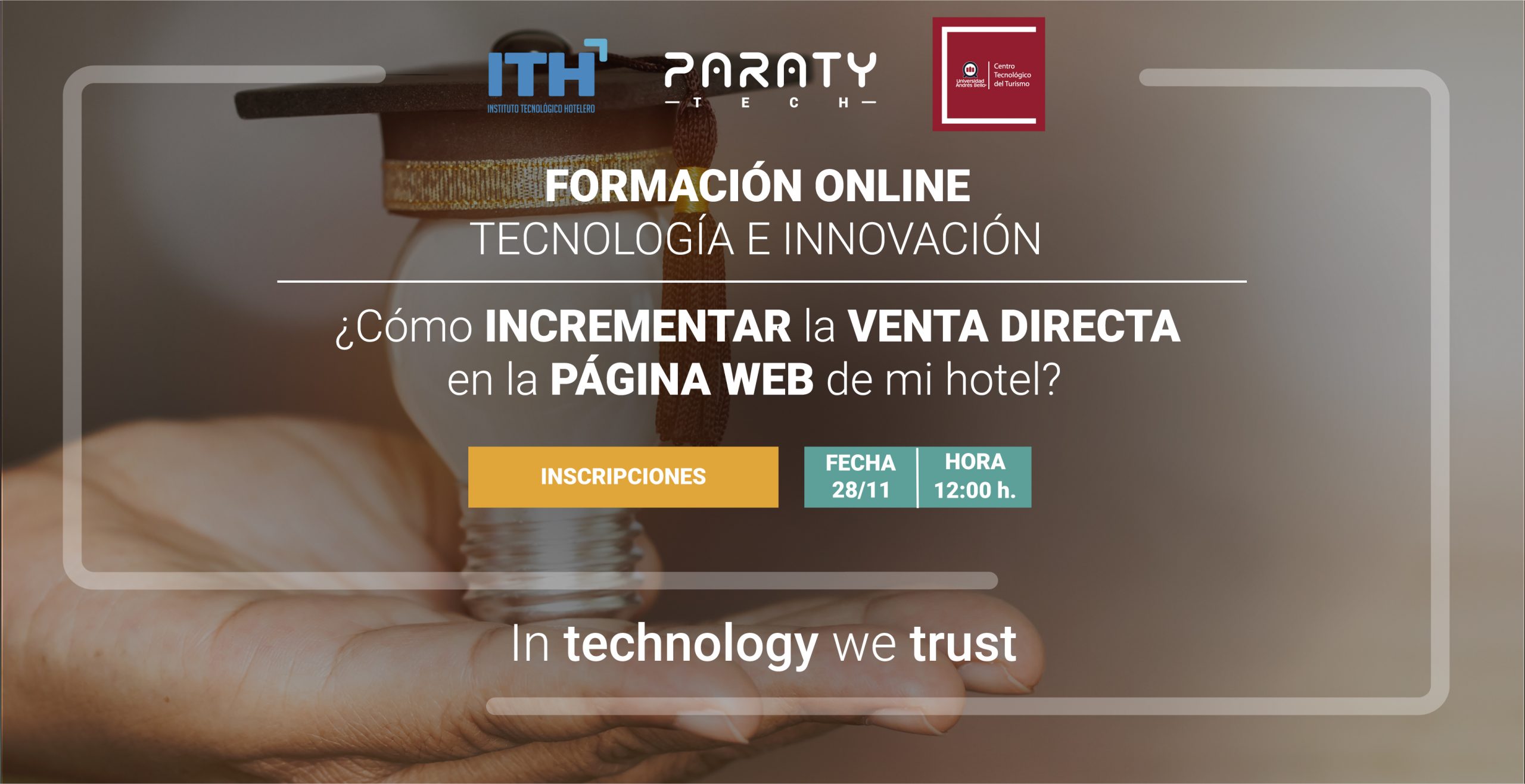 [FORMACIÓN ONLINE] ¿Cómo incrementar la venta directa a través de la página web de mi hotel?”