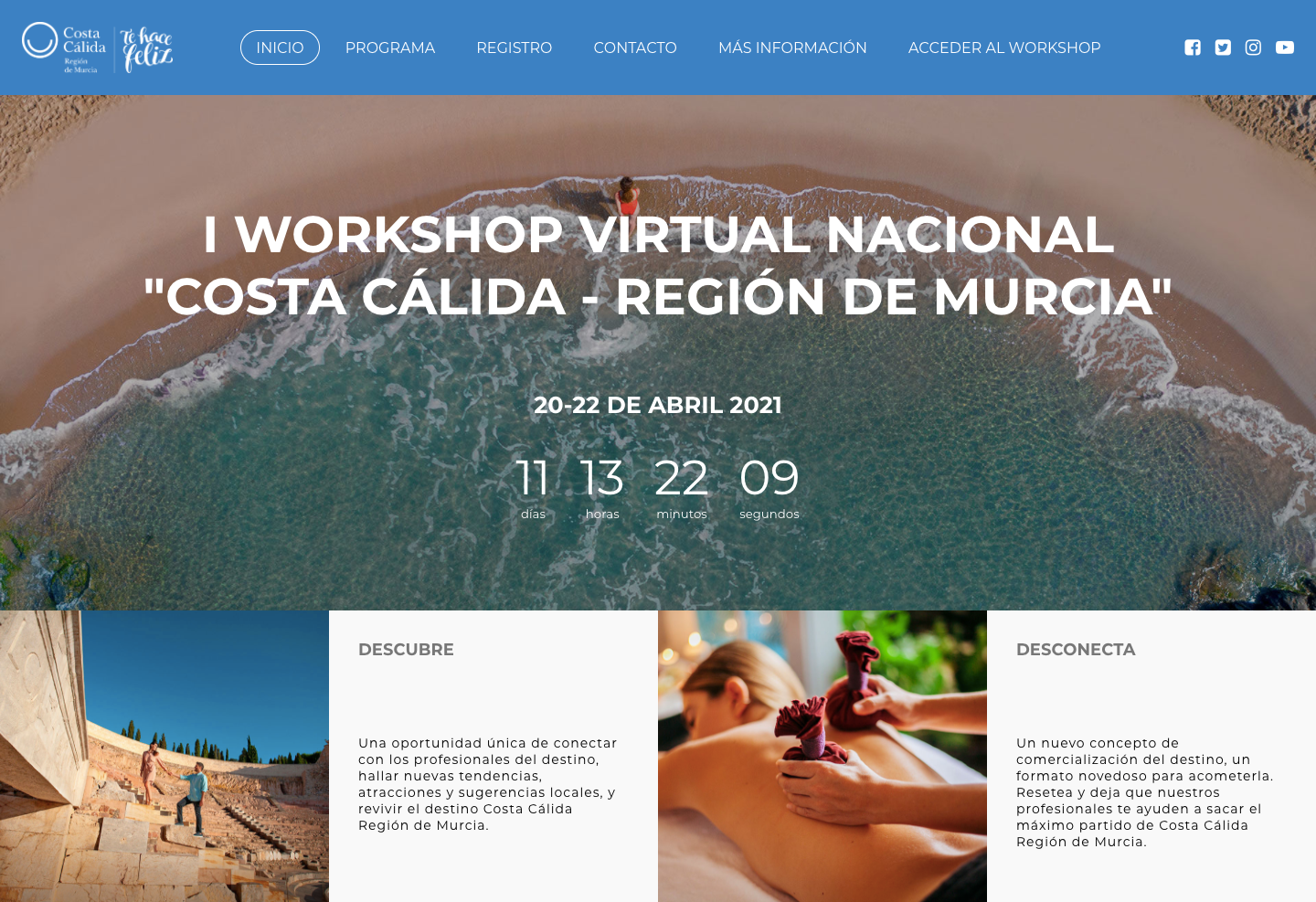 Más de 130 empresas ya registradas para el I Workshop Virtual Nacional “Costa Cálida – Región de Murcia”